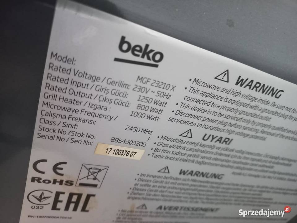 Kuchenka Mikrofalówka Beko MGF 23210 X z Funkcją Drezdenko
