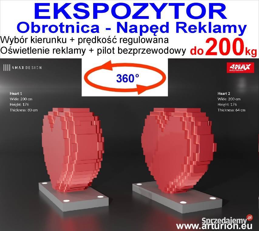 Obrotnica Ekspozytor napęd reklamy podest do 200 mazowieckie Warszawa