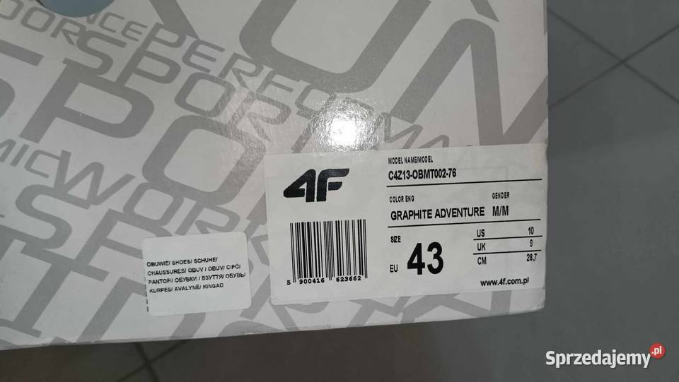 Męskie buty trekkingowezimowe 4F Vibram grafi 43 Kalna