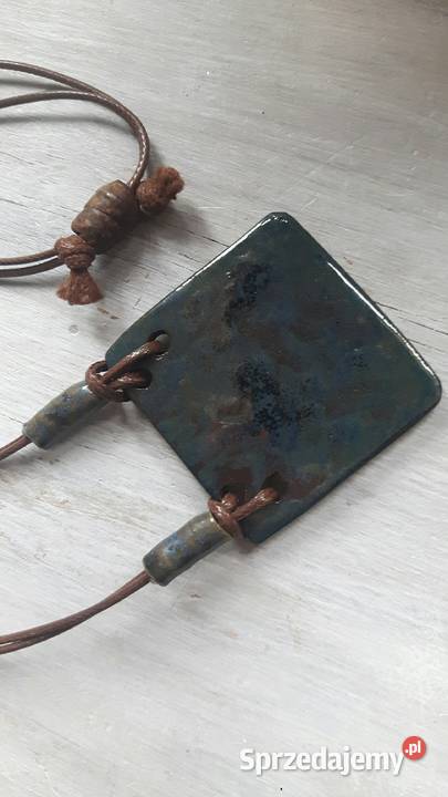 Naszyjnik ceramiczny ręcznie wykonany Biżuteria dla Pań