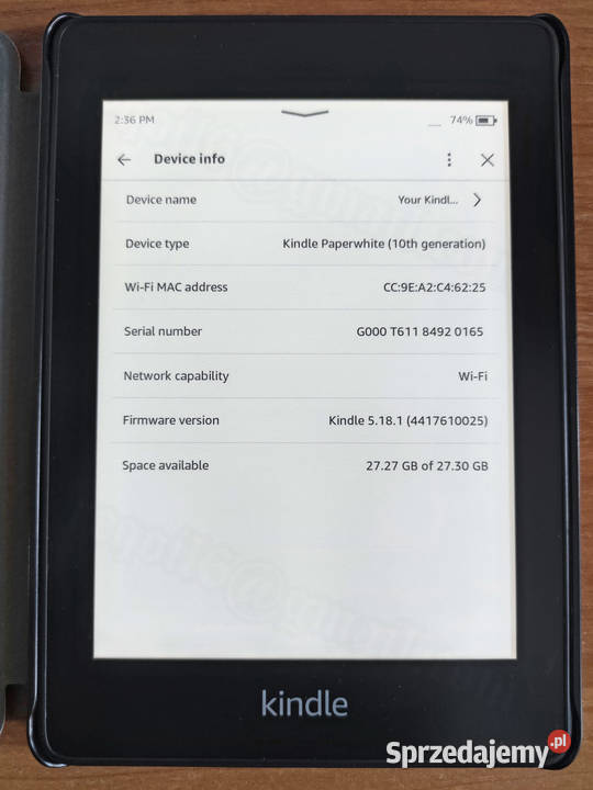 Kindle Paperwhite 4 10th gen pamięć 32GB Borek Wielki