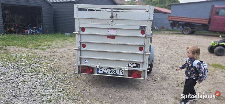 Przyczepa jednoosiowa box zamykana aluminiowa lubuskie Lubsko sprzedam