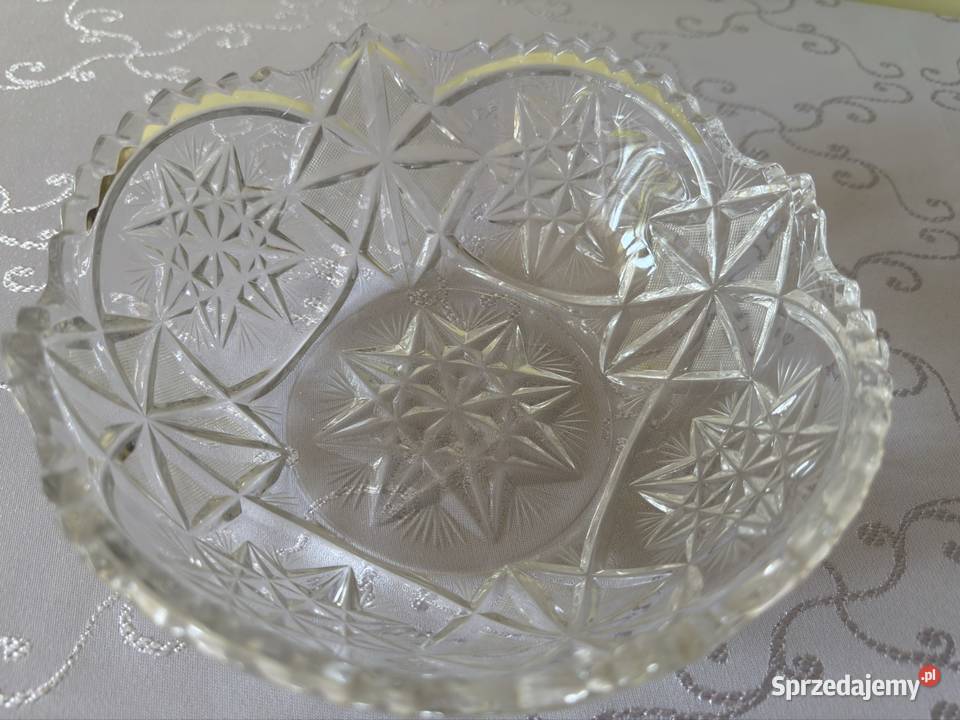 Kryształowa Misa PRL Vintage Klasyka Na Owoce śląskie Czerwionka-Leszczyny