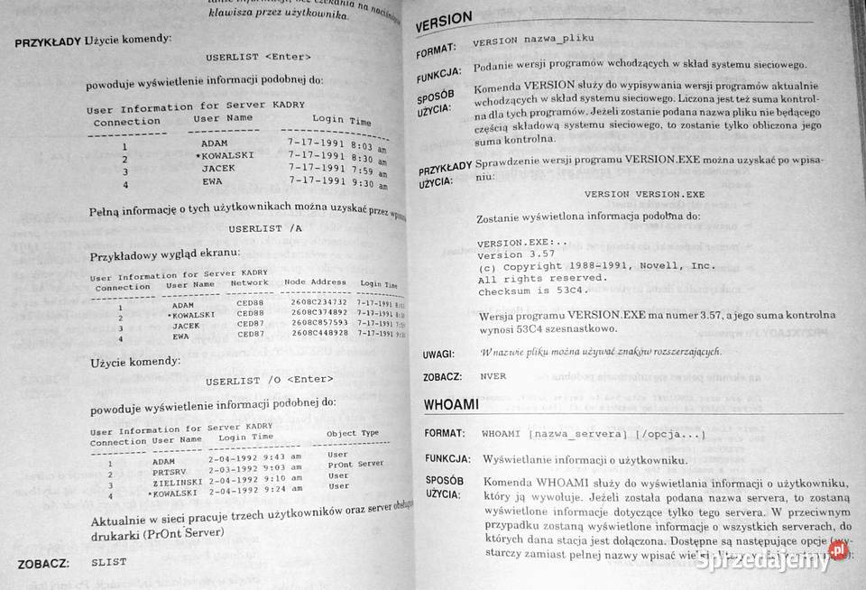 Poradnik użytkownika Novell Netware 311 Jacek Chełm