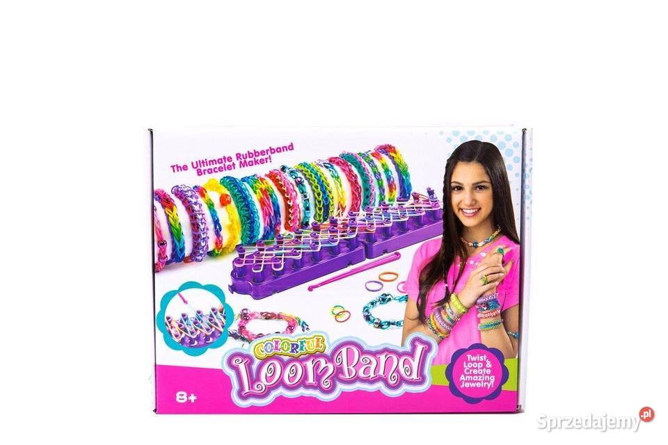 Zestaw kolorowych gumek z krosnem LOOM BAND wielkopolskie sprzedam