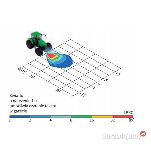 LAMPA ROBOCZA JOHN DEERE H27 LEWA 12V Z ŻARÓWKĄ Trzciana