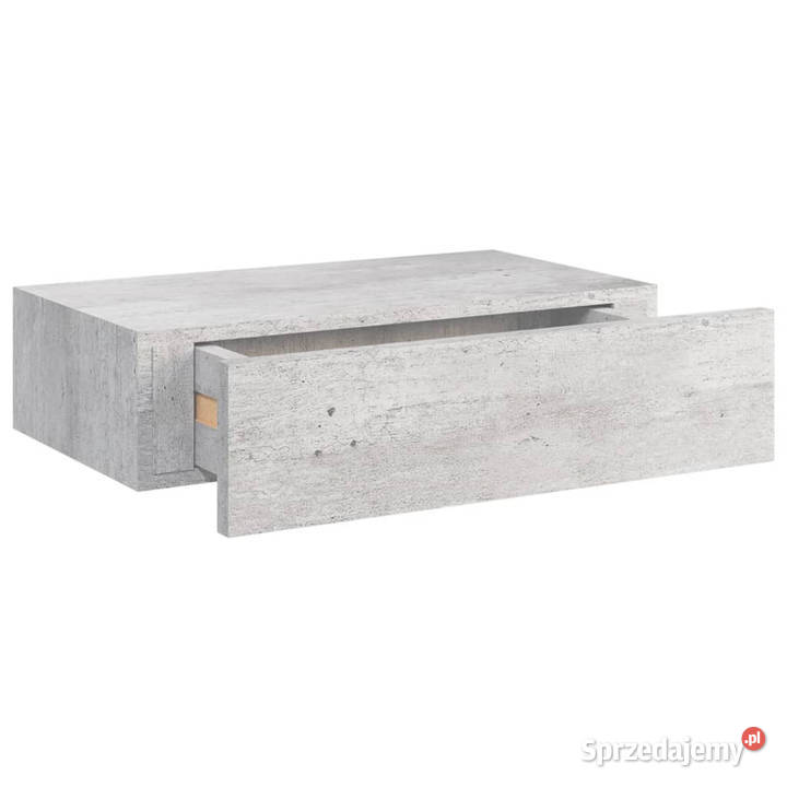 Półki ścienne z szufladą 2 szare 40x235x10 MDF sprzedam