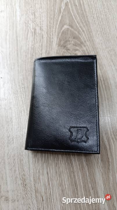 Nowy męski czarny skórzany portfel z wieloma Warszawa