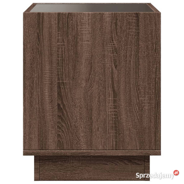Stolik nocny z LED Infinity brązowy dąb 40x40x50 Warszawa