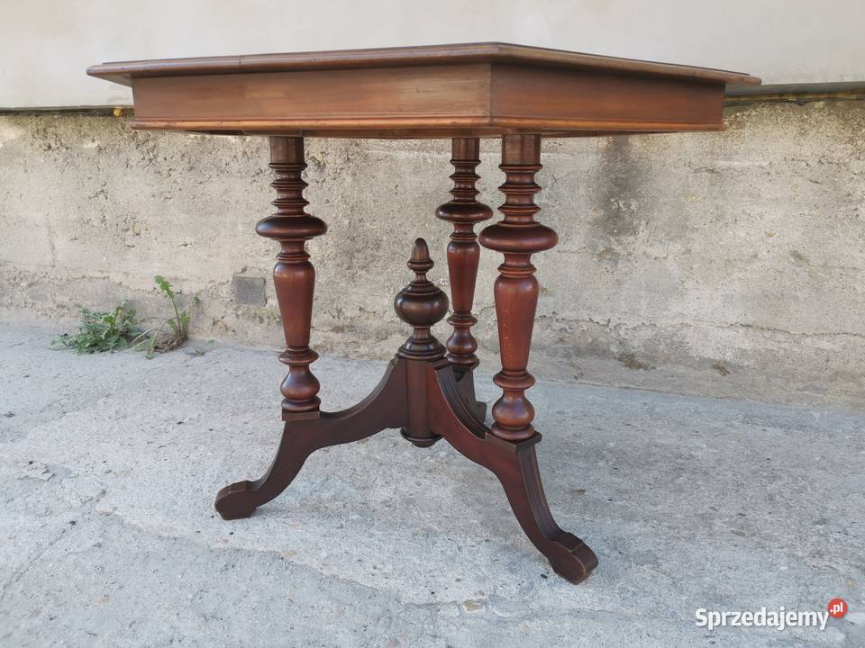 Ośmiokątny dekoracyjny stolik stół antyk Wałbrzych sprzedam