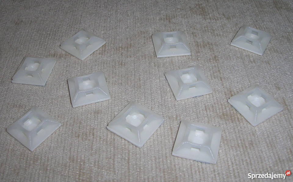 Uchwyt samoprzylepny do opaski 4mm 19x19mm 10 mazowieckie