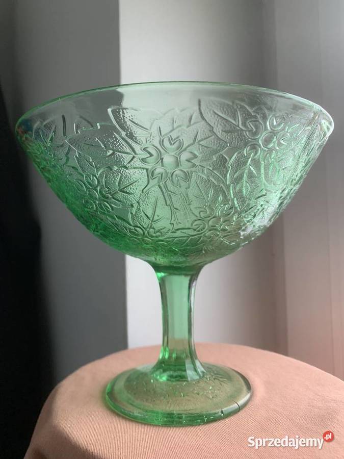 Zielona piękna Patera Huta Niemen wzór borówki P sprzedam