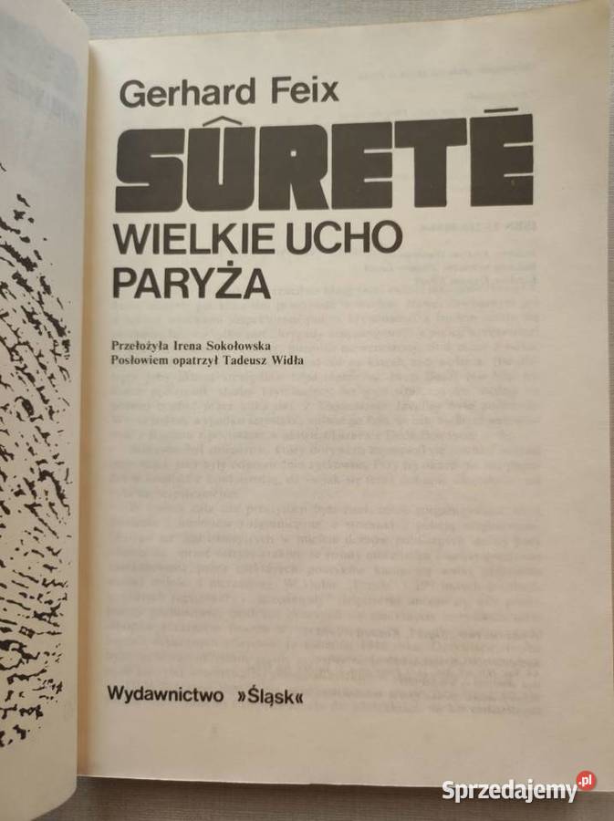 Gerhard Feix Suret Wielkie ucho Paryża Kielce