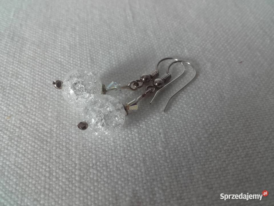 Kolczyki srebro kwarc lodowy Warszawa sprzedam