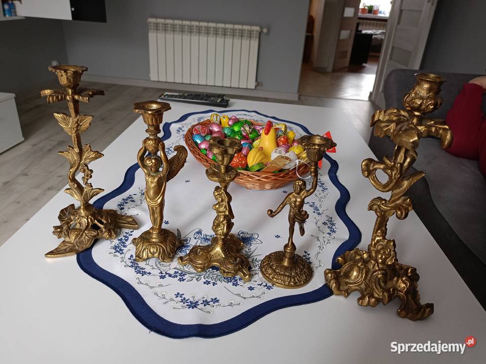 Świeczniki z Mosiądzu śląskie