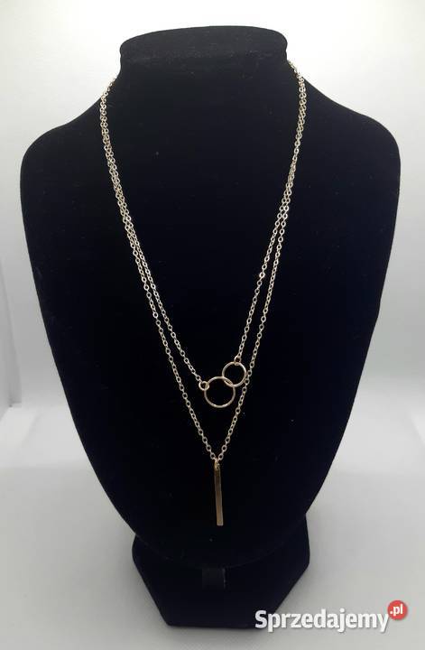 Naszyjnik z geometryczną zawieszką złoty pozłacane Naszyjniki Radom