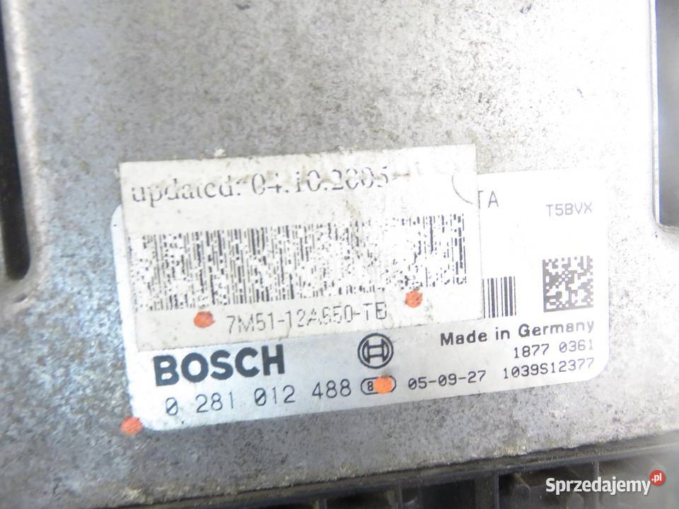 STEROWNIK FORD FOCUS MK2 16 TDCi 0281012488 osobowe Motoryzacja sprzedam