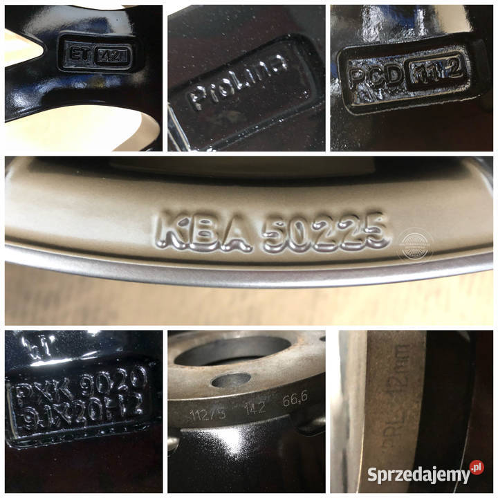 Felgi Audi Infiniti Mercedes KBA50225 9J 20 ET30 aluminiowe Gostyń