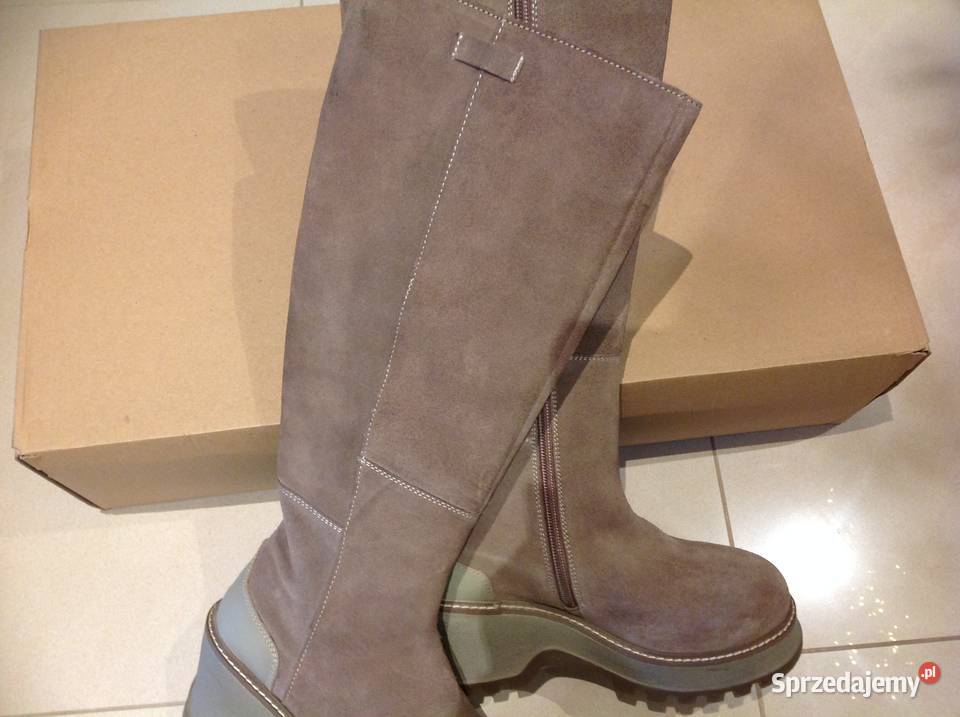 Kozaki Damskie Skórzane KicKers 36 j NOWE inna Nowa Sól