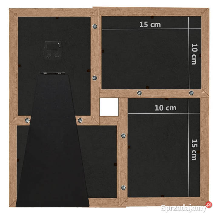 Ramka na 4 zdjęcia 10x15 jasnobrązowa MDF Pozostałe Warszawa