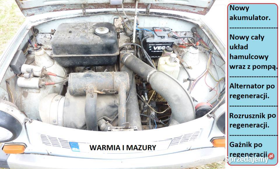 Klasyk Trabant 601 kombi oryginał zdjęcia z kupiony w Polsce Olsztyn