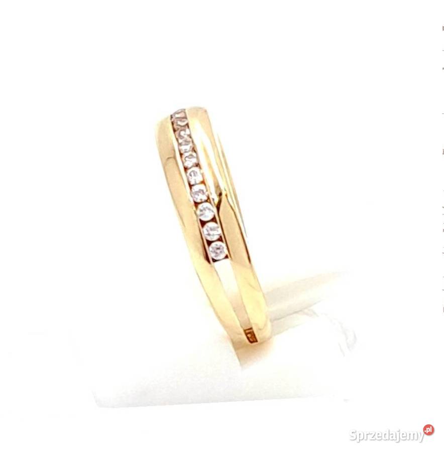 Pierścionek r15 Złoty pr333 obrączkowy z