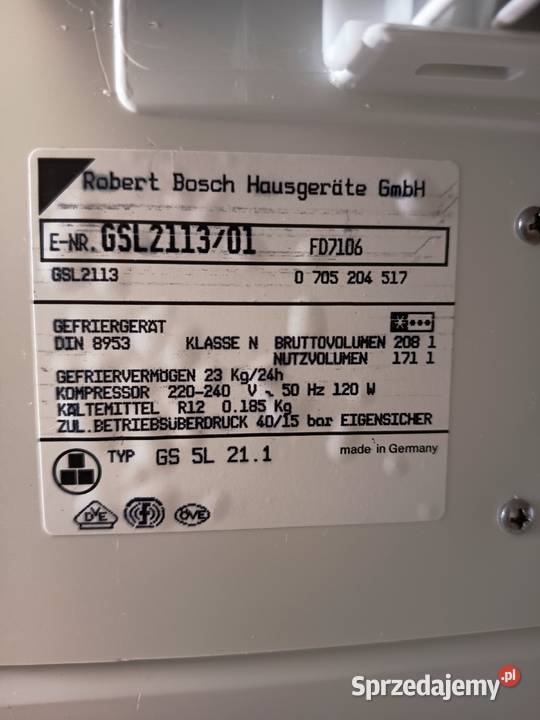 Zamrażarka szufladowa Bosch 208l Szubin