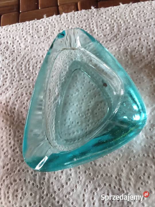 Prl popielniczki kolor szkło 4 art deco Łódź