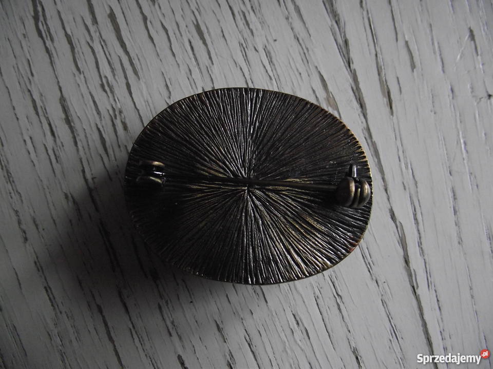 ANTYCZNA BROSZA Z OKAZAŁYM TYGRYSIM OKIEM Piła