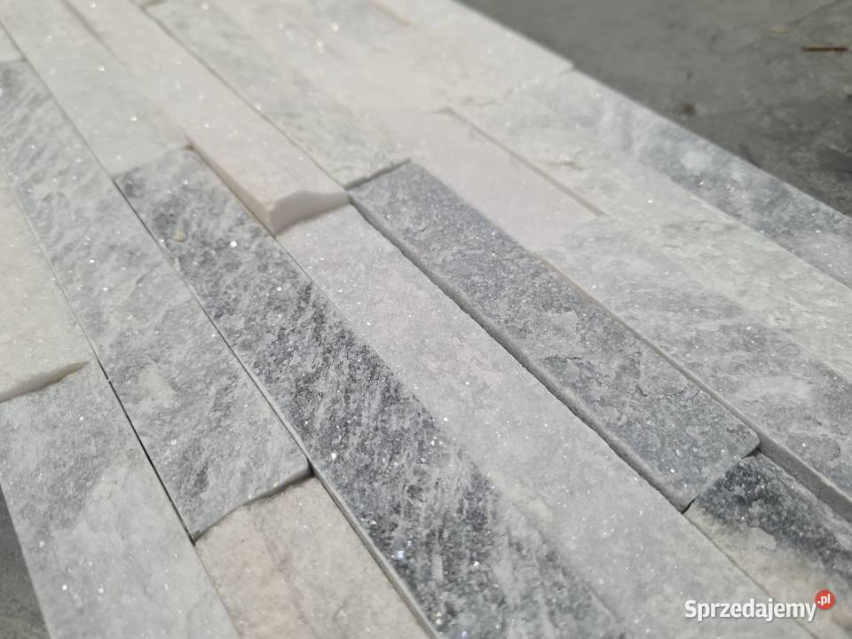 Kamień naturalny Quartz WhiteGrey 10 x 35 039 m2 Dom i Ogród Warszawa