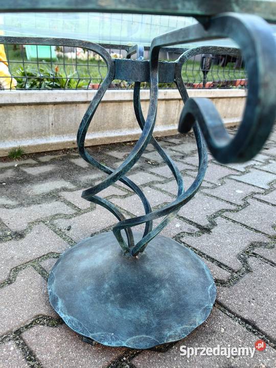 Stolik kawowy okrągły szklany blat 80 żeliwna Zielona Góra sprzedam