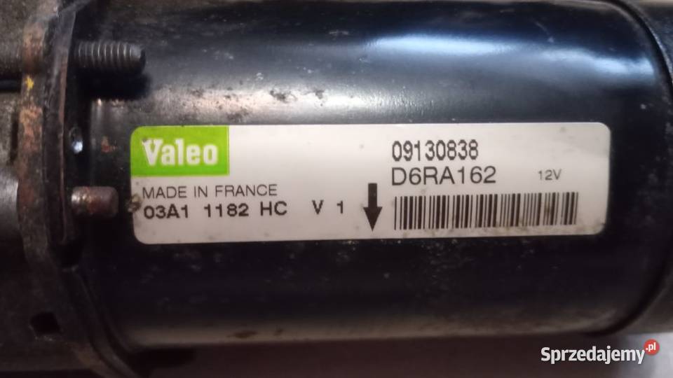 Rozrusznik Opel Corsa C 12 16V Valeo D6RA162 dolnośląskie Oleśnica