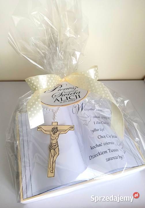 Księga na Pierwszą Komunię ŚwiętąPamiątkaBox Antyki, Sztuka, Kolekcje Połomia
