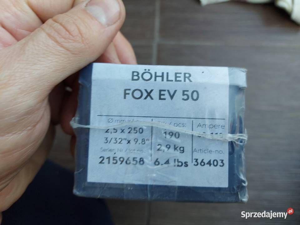 NOWE Elektrody spawalnicze Bhler FOX EV 50 25250 Tychy