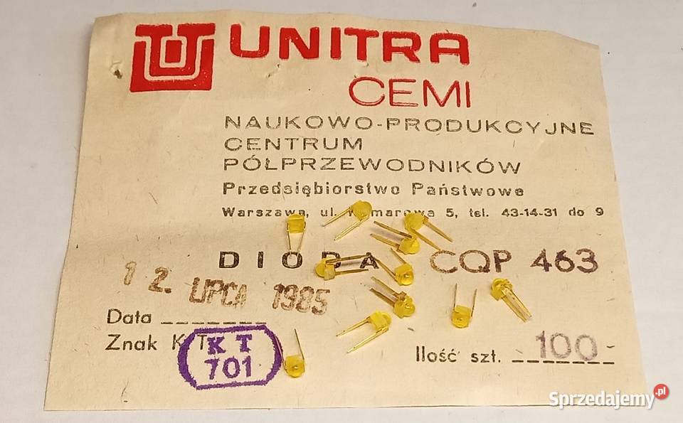 Dioda LED CQP463 Unitra CEMI Au pomorskie Gdańsk