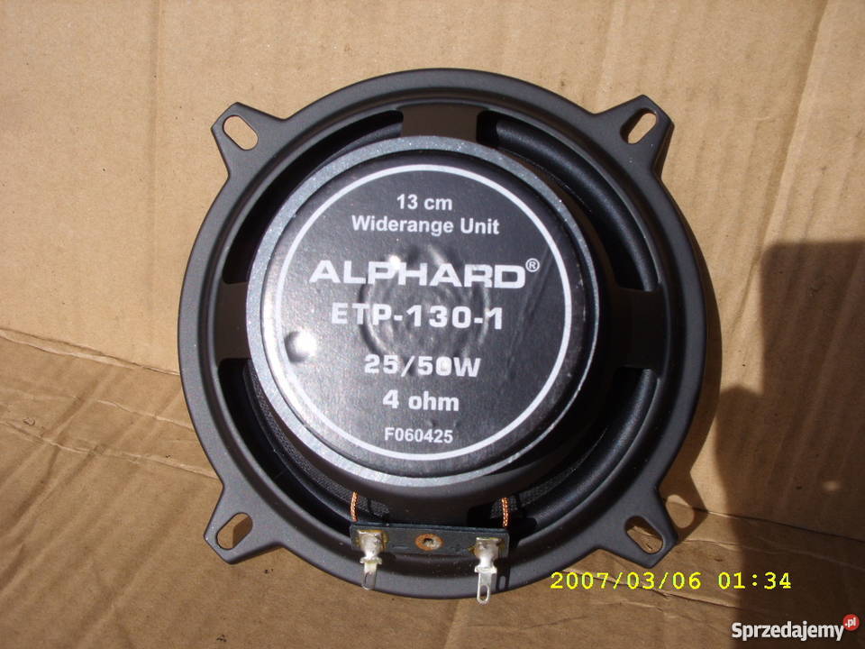 Głosniki ALPHARD ETP1301 12 zl sztuka nowe Wołów