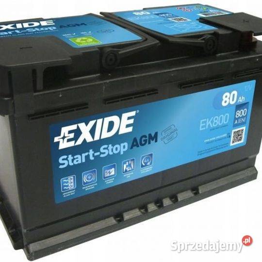 Akumulator EXIDE AGM START&STOP EK800 80Ah 800A P+ GDAŃŚK Gdańsk ...