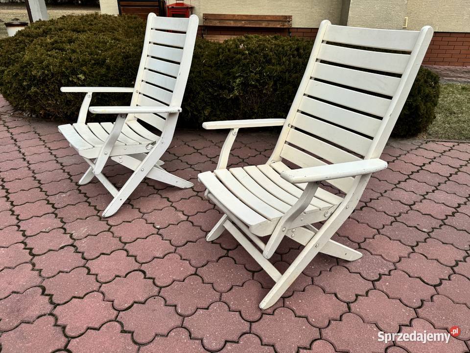 Krzesło ogrodowe leżak regulowany drewniany