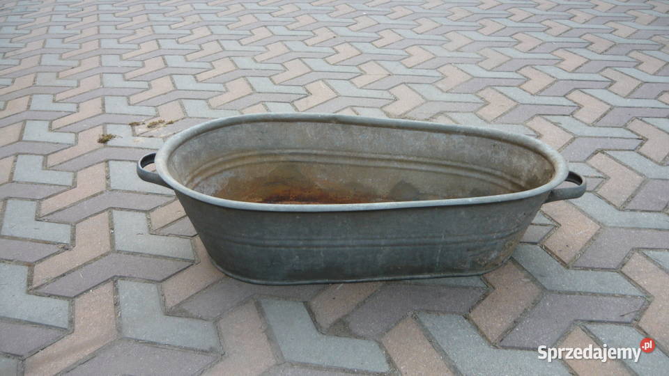 Stara mała wanna balia wanienka ocynk ocynkowana Sokółka