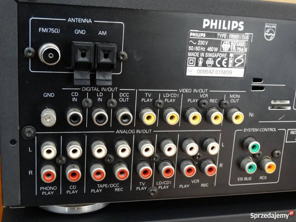 Amplituner Philips z CD mocny i sprawny 460 wat Jasło