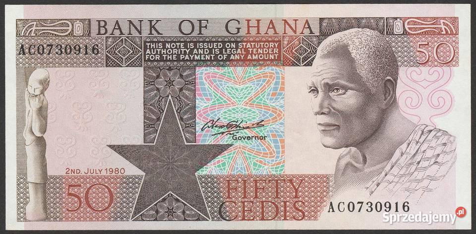 GHANA 50 CEDIS 1980 STAN BANKOWY UNC Łódź