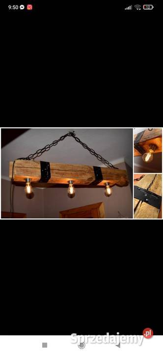 Lampa ze starej belki