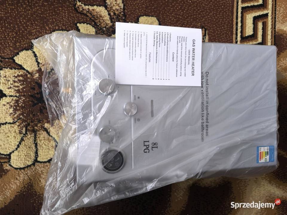 Przepływowy podgrzewacz wody Bojler gazowy 18L Czechówka