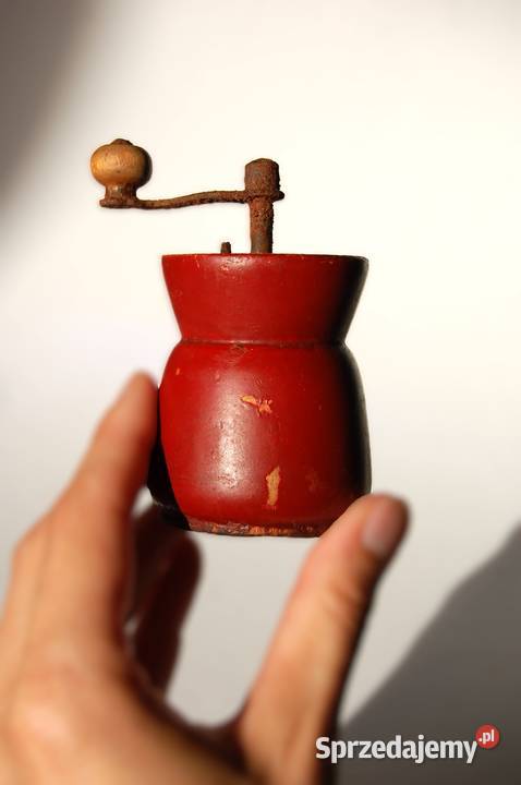 Stary drewniany młynek do pieprzu drewno Lublin