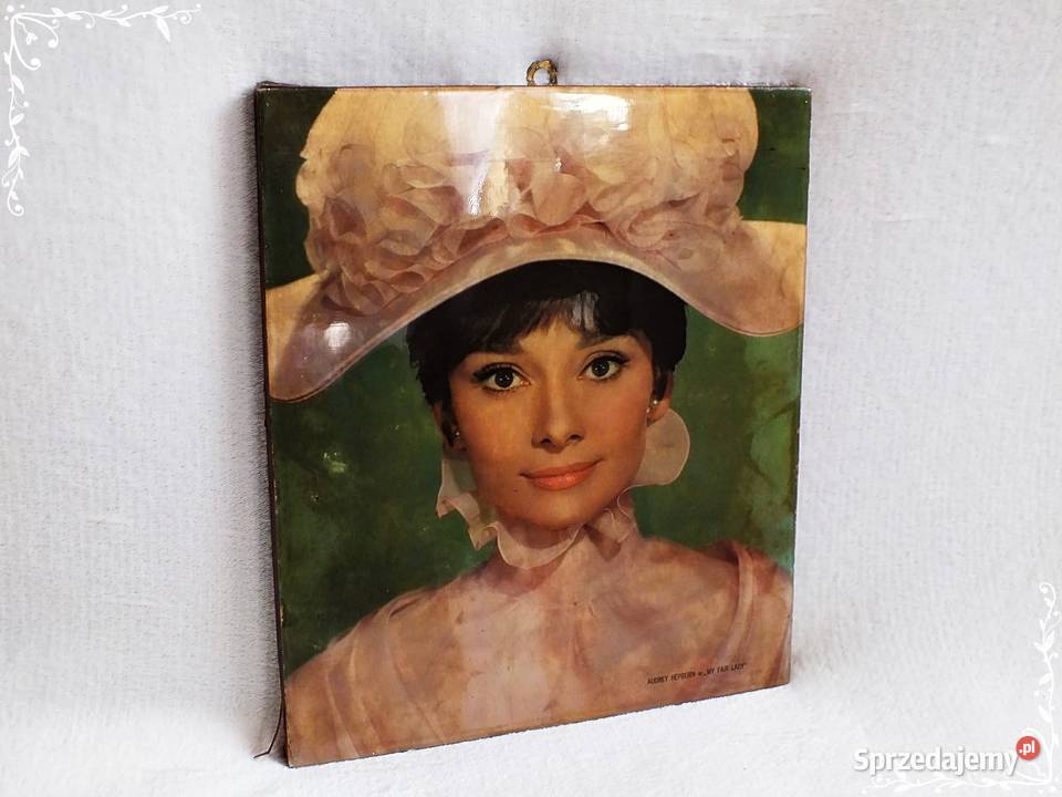 Stary obraz z Audrey Hepburn film My Fair Lady lubuskie Żary sprzedam