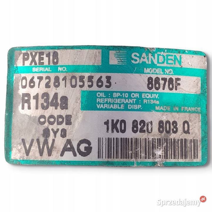 SPRĘŻARKA KLIMATYZACJI VW Golf V Passat B6 19 Chełm