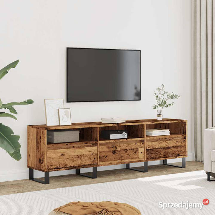 Szafka pod TV stare drewno 150x30x445 WM857193 Warszawa