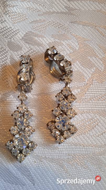 POSREBRZANE KLIPSY BOGATO ZDOBIONE CYRKONIAMI posrebrzane Piła sprzedam