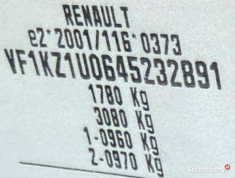 Renault Megane 16 Benzyna Zarejestrowany Rok produkcji 2011