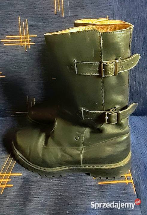 Wysokie czarne buty skórzane npna motocykl quad Pruszków